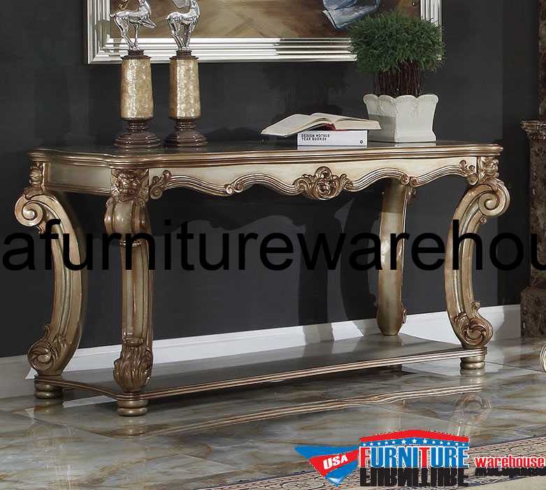 Vendome Console Table Gold Patina USA Furniture Warehouse