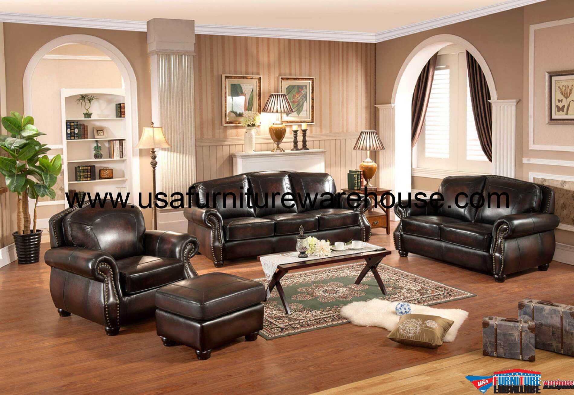3 piece leather sofa set for sale