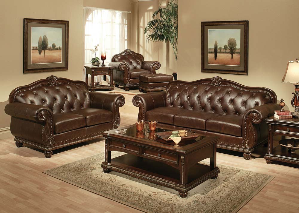 ACME Furniture Anondale Top Grain Leather Sofa Set - USA Furniture