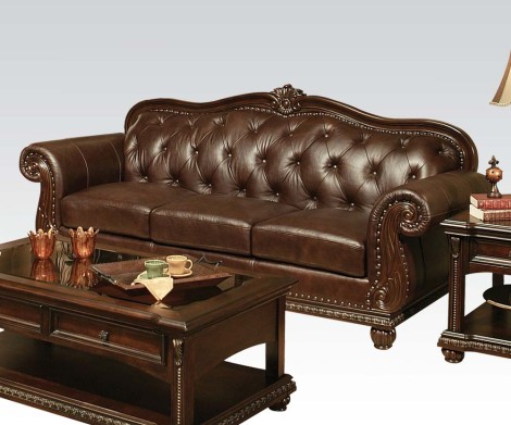 ACME Furniture Anondale Top Grain Leather Sofa Set - USA Furniture ...