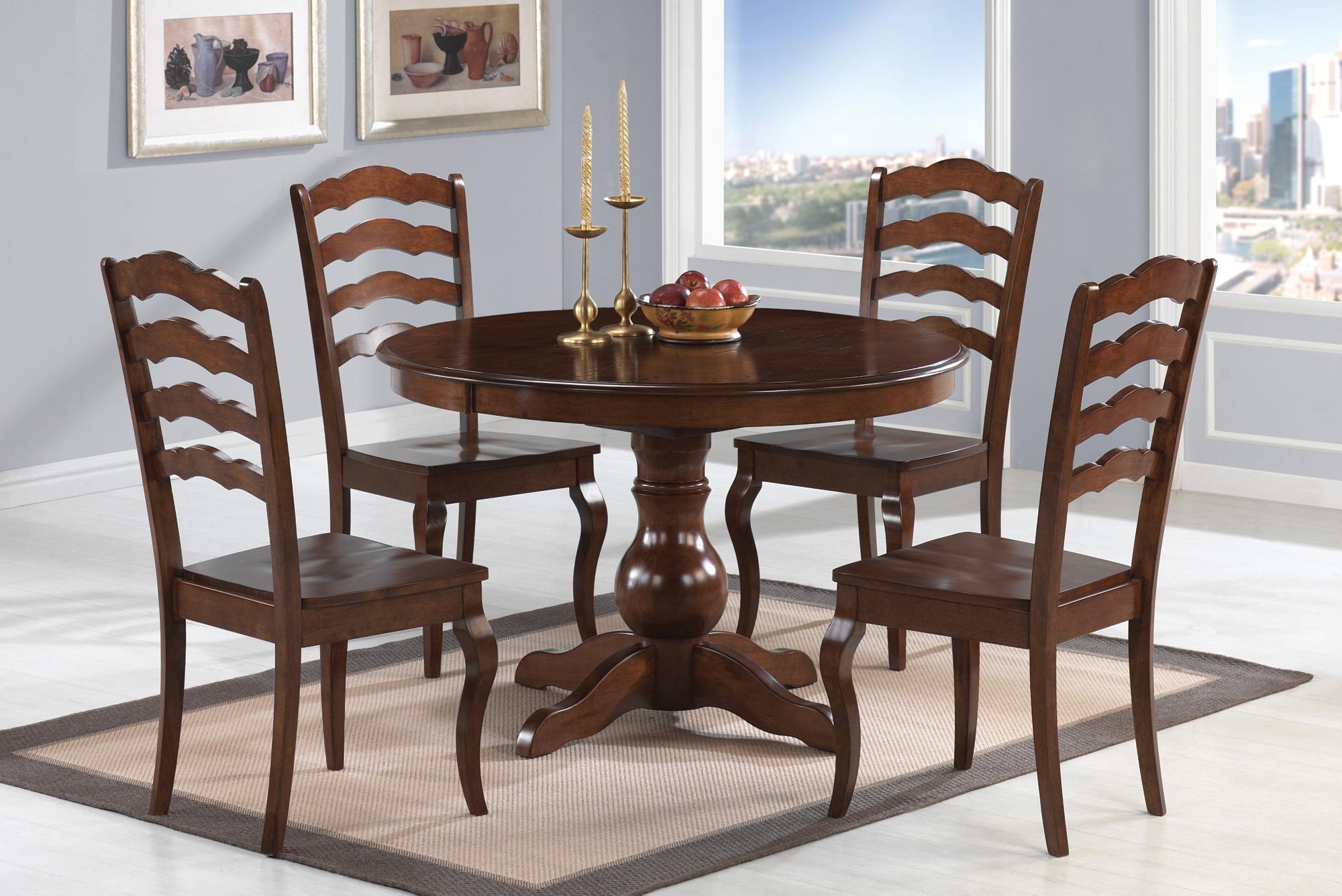 Coaster Davis 5 Piece Round Dining Set - USA Furniture Warehouse