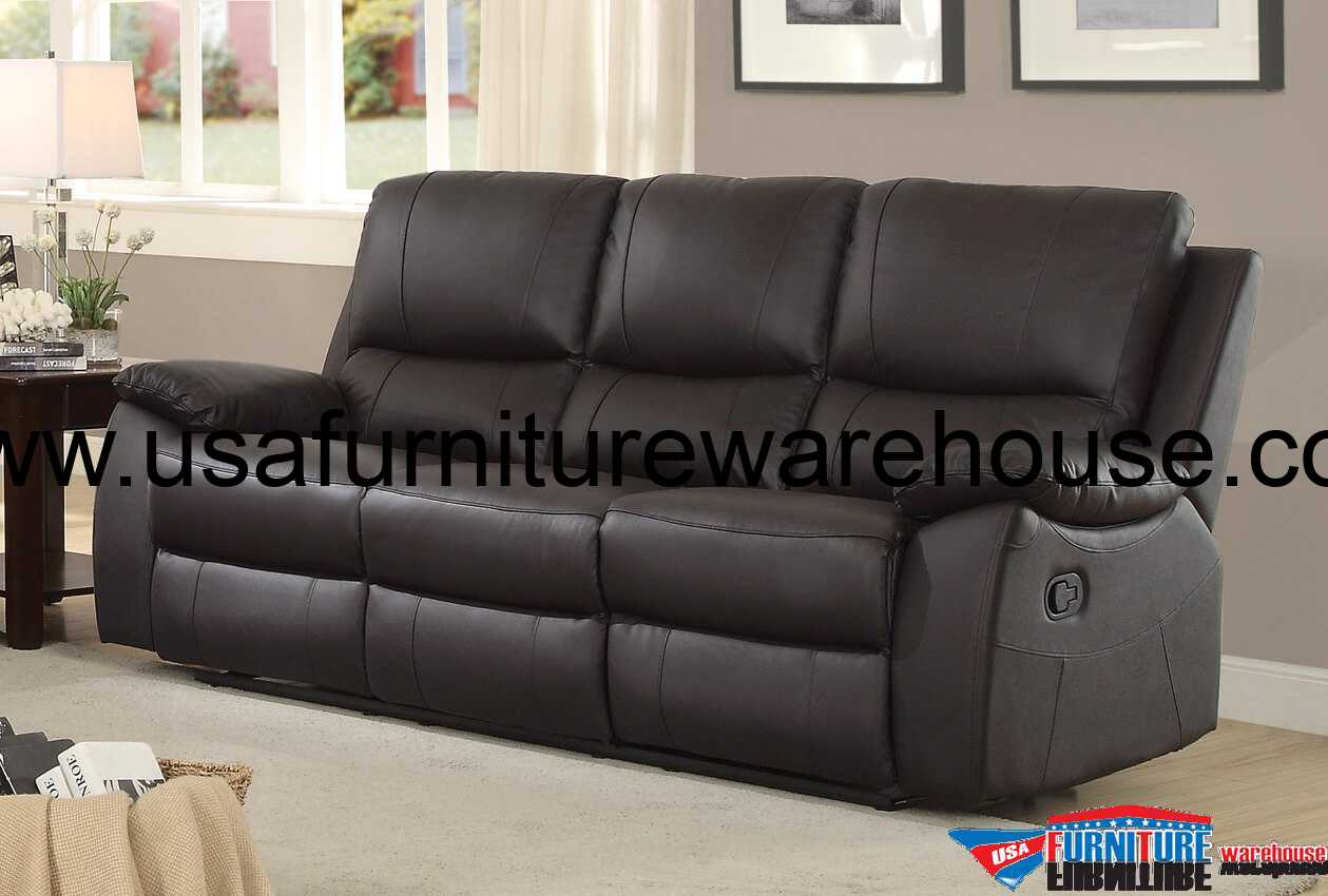 stapleton top grain leather reclining sofa