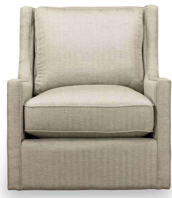 Spectra Home Hugo Swivel Chair Silver Herringbone - USA Furniture Warehouse