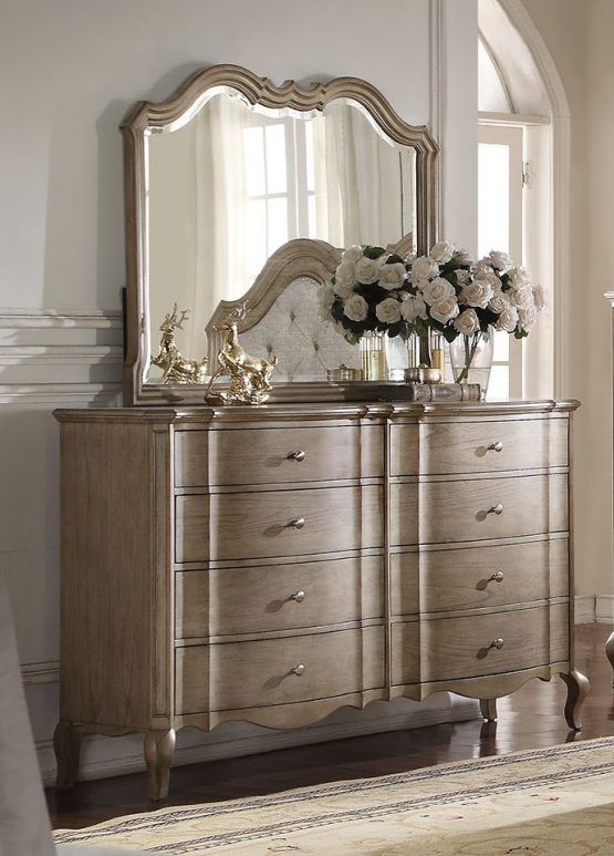 Acme Chelmsford Drawer Dresser in Antique Taupe 26055 main image 0