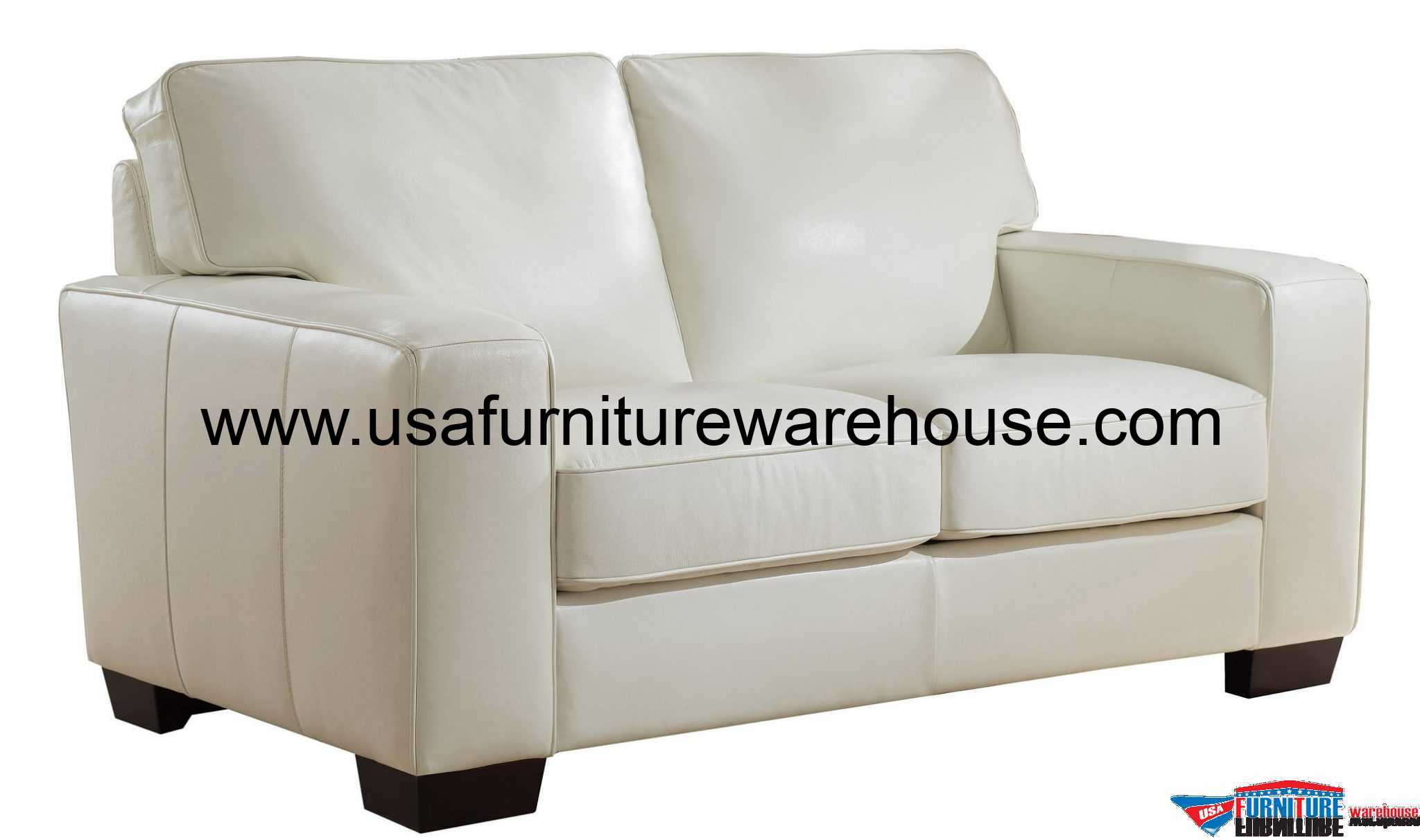 ivory leather sofa and loveseat