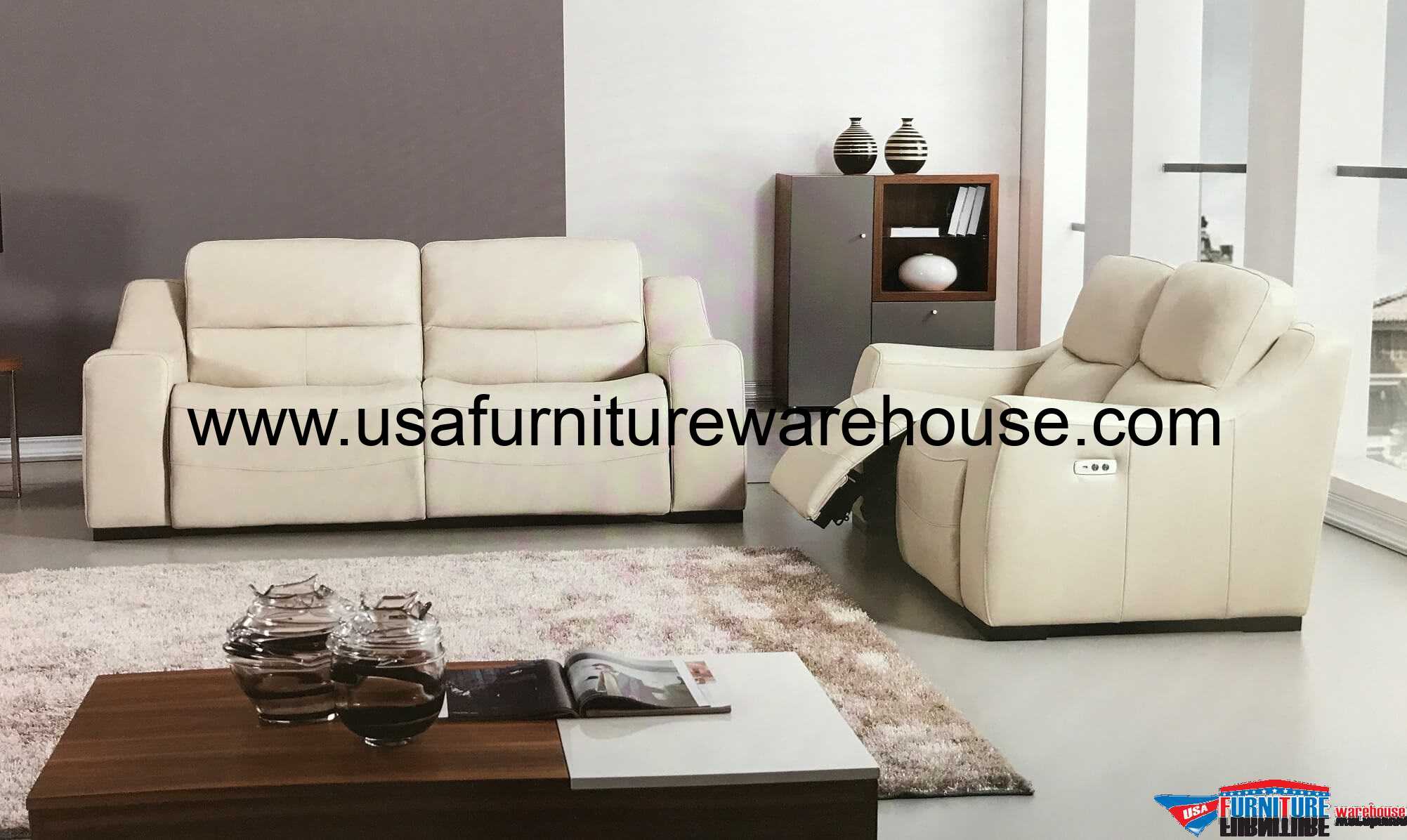 allintitle:leather power recliner sofa set