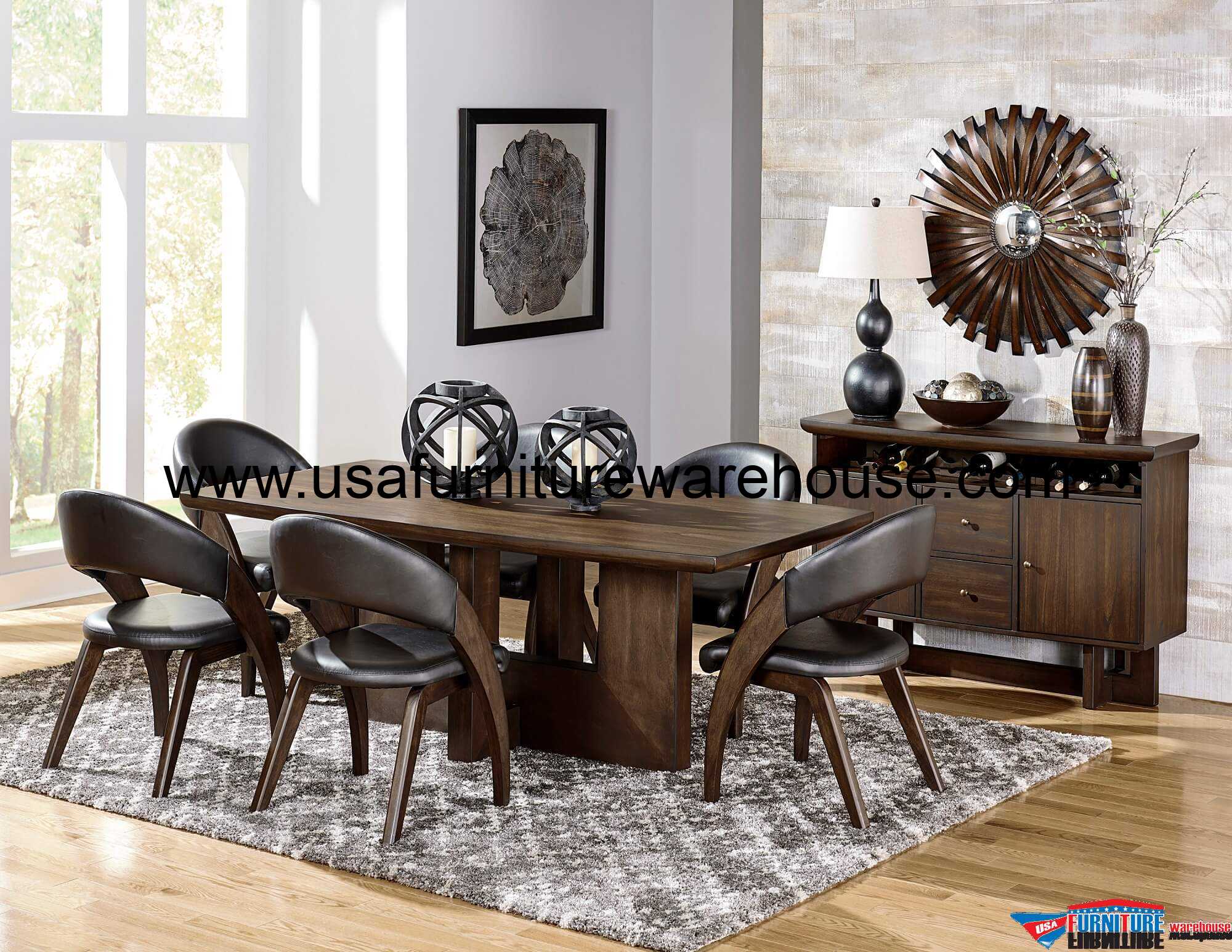 7 Piece Homelegance Onofre Contemporary Dining Set