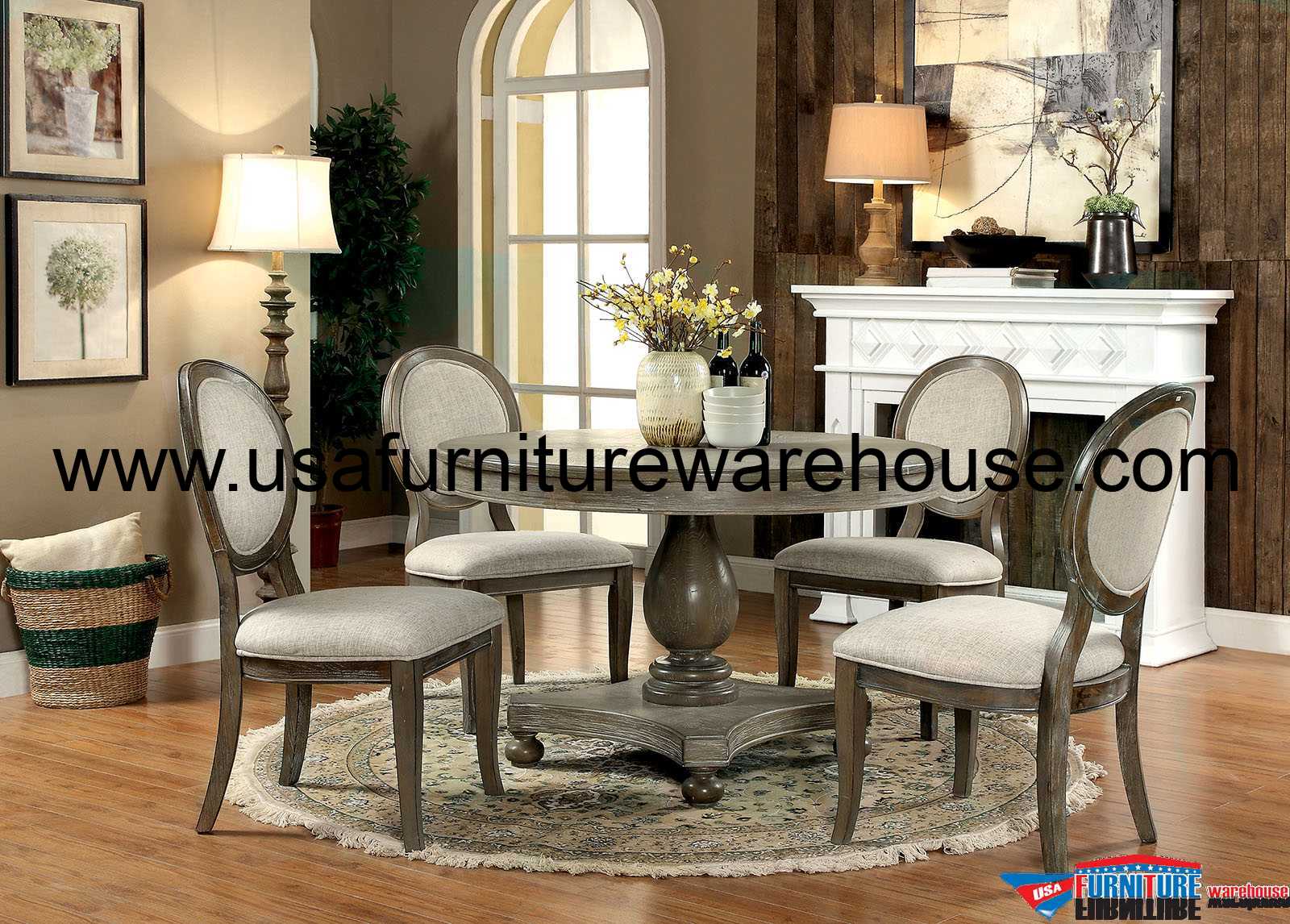 5 Piece Kathryn Round Dining Set Antique Gray - USA ... (1600 x 1146 Pixel)