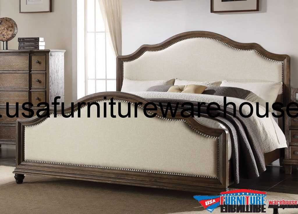 Acme Baudouin Upholstered Bed - USA Furniture Warehouse