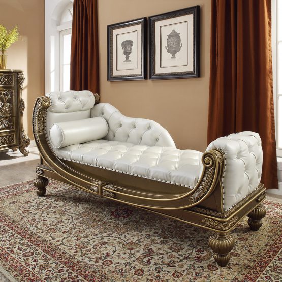 5 Pieces Homey Design HD-1802 Rococo Bedroom Set - USA Furniture Warehouse